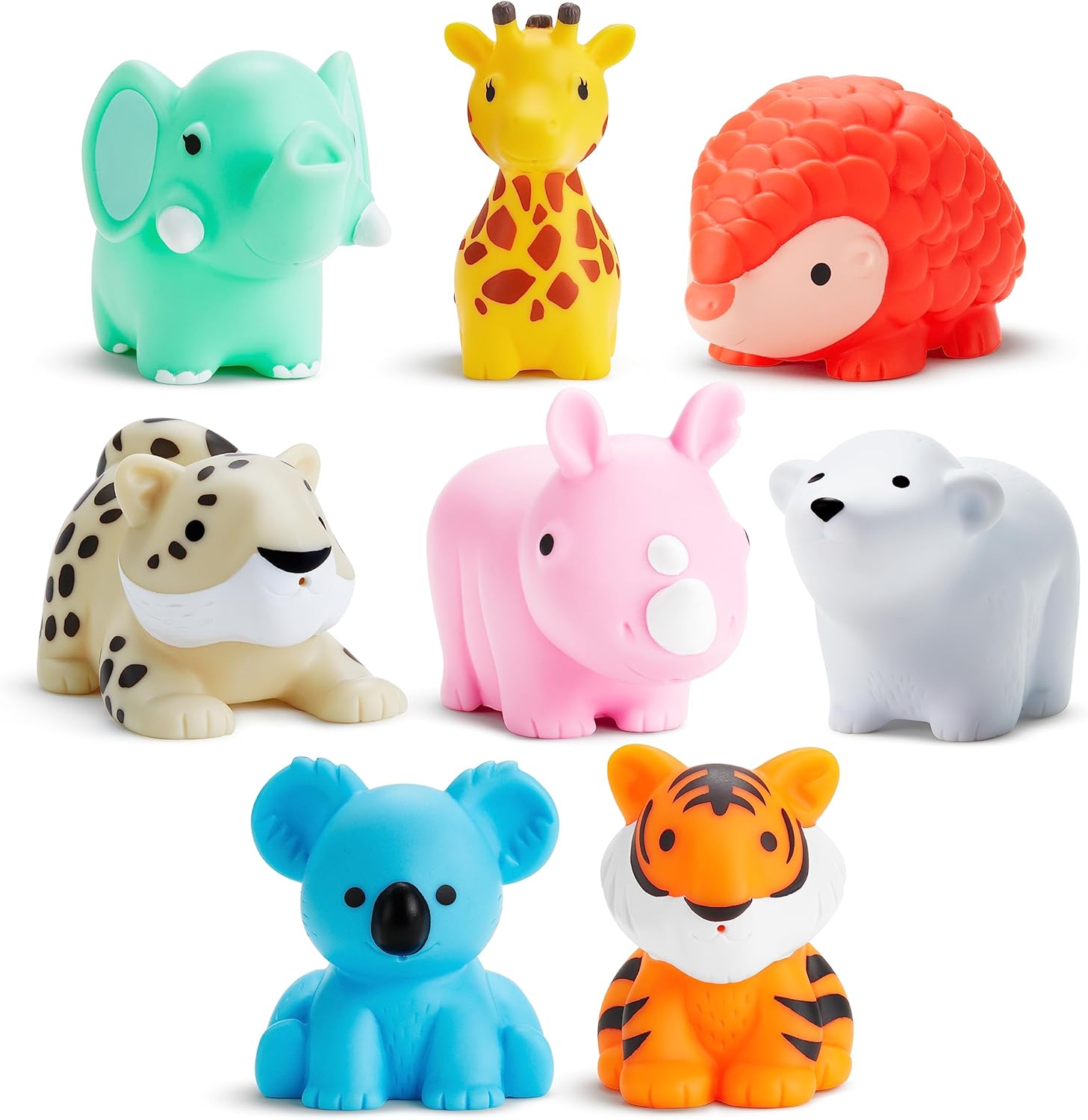 Animal Baby and Toddler Bath Toy Squirts, 8 Pack